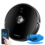 LIECTROUX X6 robotstøvsuger med laser-LiDAR-navigation, kombineret tør- og vådrengøring, 6.500 Pa sugestyrke, kortlægning af flere etager, Y-formet gulvvask, turbo-rengøring af tæpper, forbudte zoner og valg af rengøringsområder via app, genoptagelse efter afbrydelse, stemmemeddelelser på flere sprog samt kompatibilitet med Alexa og Google Home